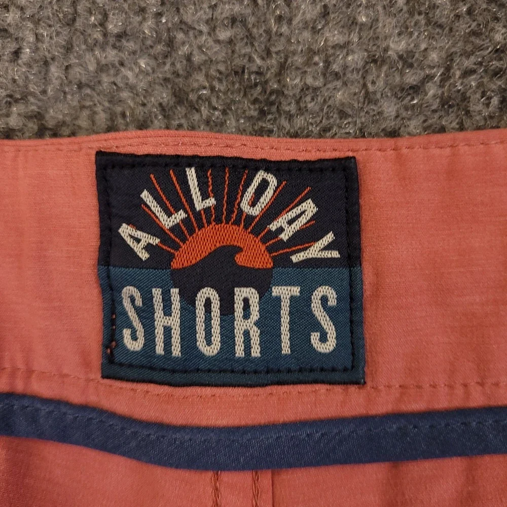 Faherty All Day Golf Shorts Mens 33x8 Salmon Performance Stretch Drawstring